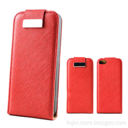 Leather Flip Smartphone Cases for iPhone 5, with Plastic Shell Inside